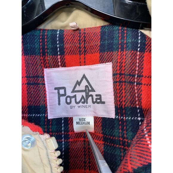 Mens Unisex VTG Porsha by Winer Full Length Winter Coat Utility Khaki Sz M 7026 - Picture 5 of 16